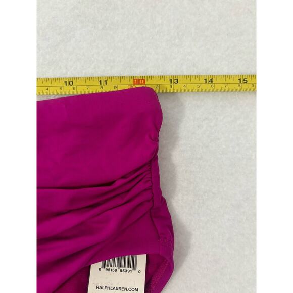 Ralph Lauren Bikini Bottoms Size 6 Purple Solid High-Waisted Swim Bottoms - Picture 3 of 5